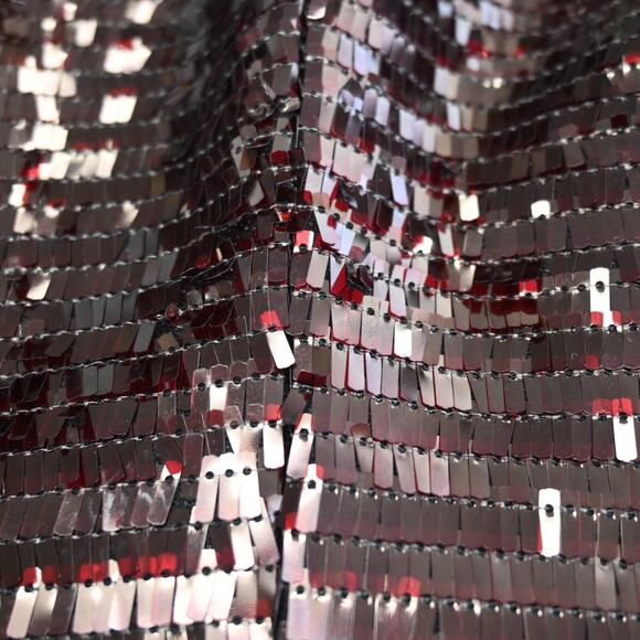 Haney Naomi Strapless Sequin Mini Dress Size 6 Red Wine Women's Back Zip - Picture 9 of 11